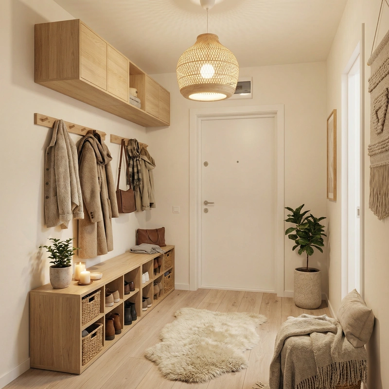 Дизайн интерьера в стиле Хюгге — Прихожая от нейросети RoomGPT