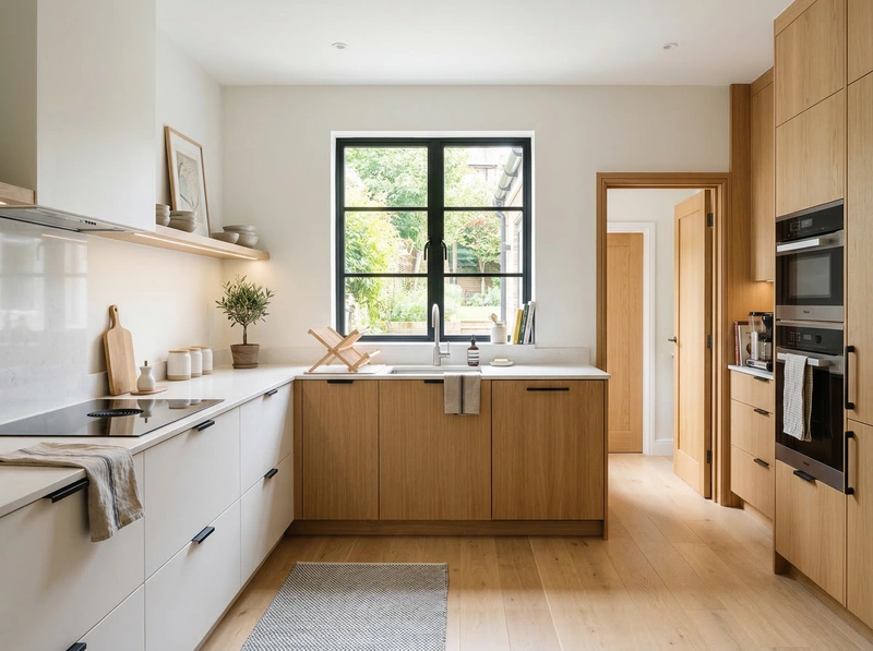 Дизайн интерьера в стиле Сканди — Кухня от нейросети RoomGPT