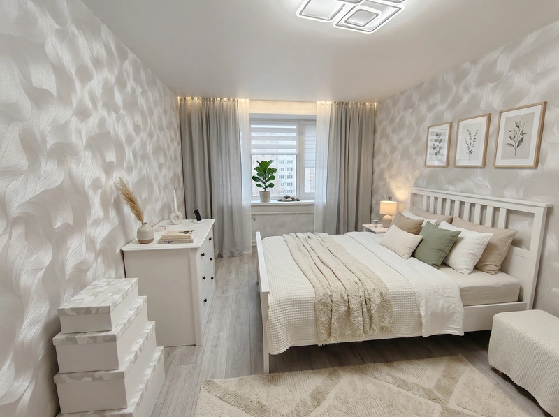 Дизайн интерьера в стиле Хюгге — Спальня от нейросети RoomGPT