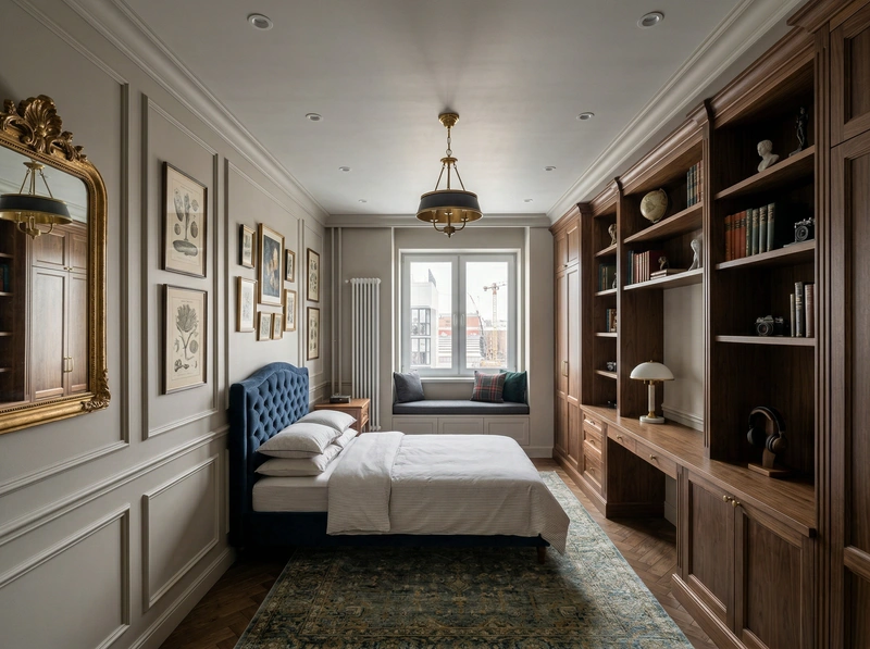 Дизайн интерьера в стиле Классика — Спальня от нейросети RoomGPT