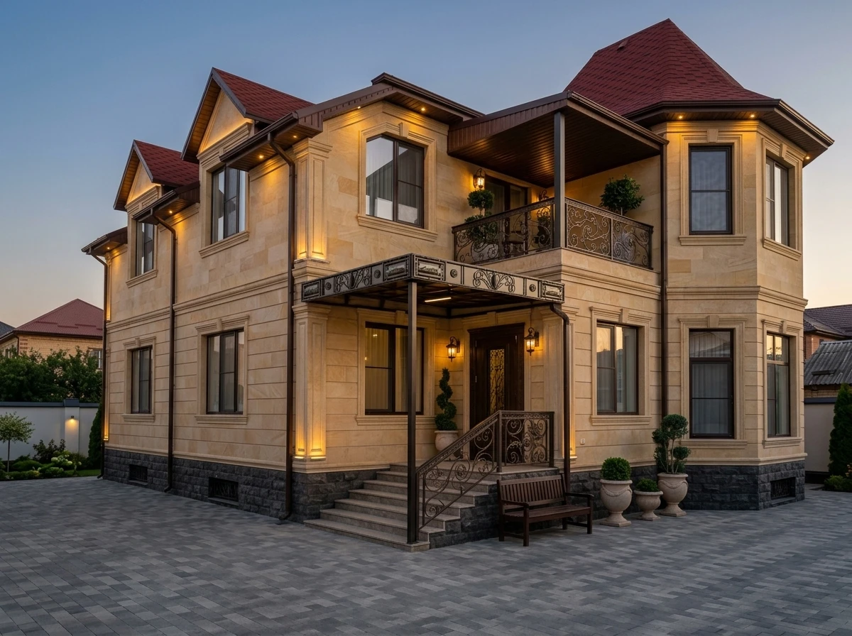 Дизайн фасада в стиле Неоклассика — Фасад от нейросети RoomGPT