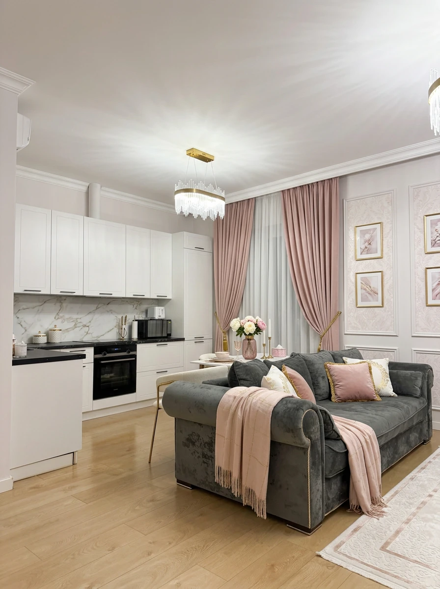 Дизайн гостиной в стиле Классика — фото интерьера от нейросети RoomGPT