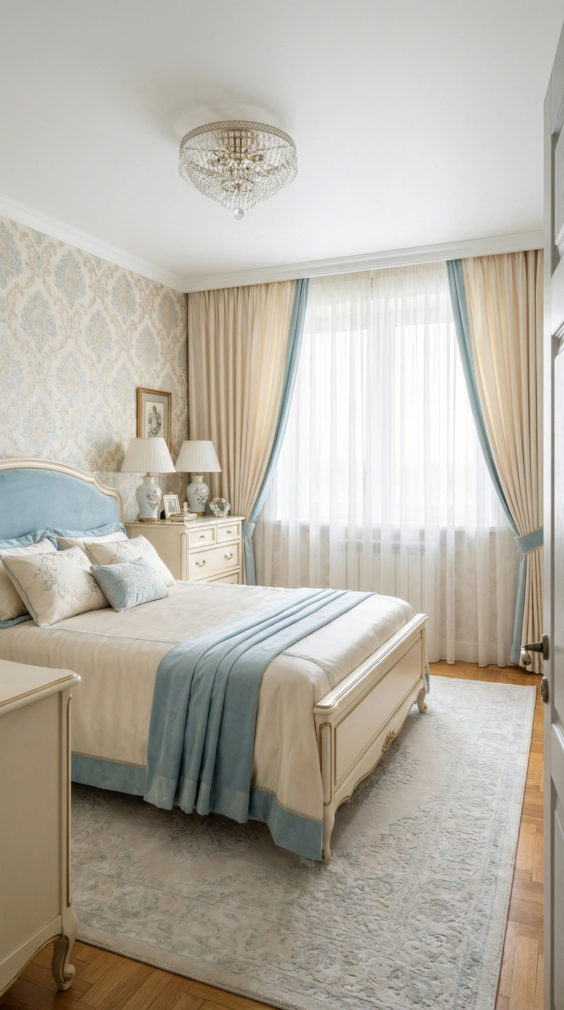 Дизайн интерьера в стиле Классика — Спальня от нейросети RoomGPT