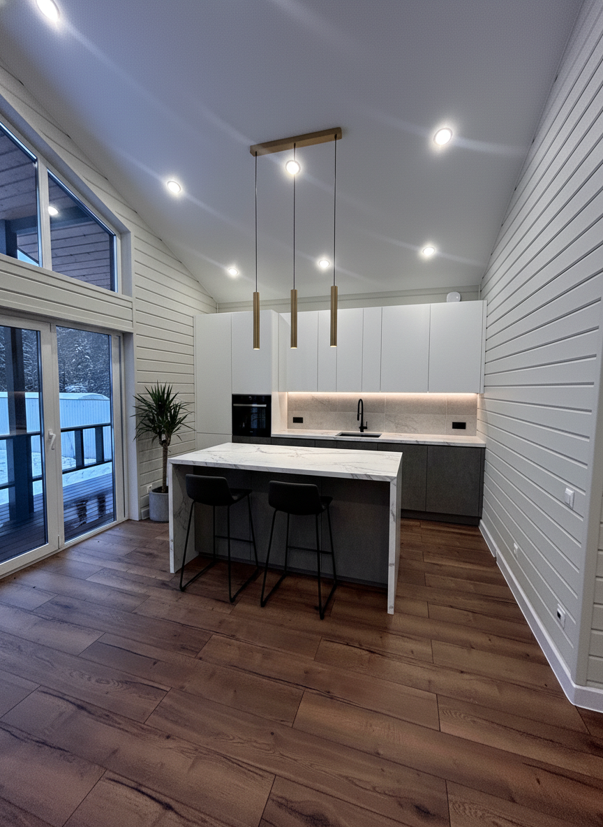 Дизайн кухни в стиле Минимализм — фото интерьера от нейросети RoomGPT