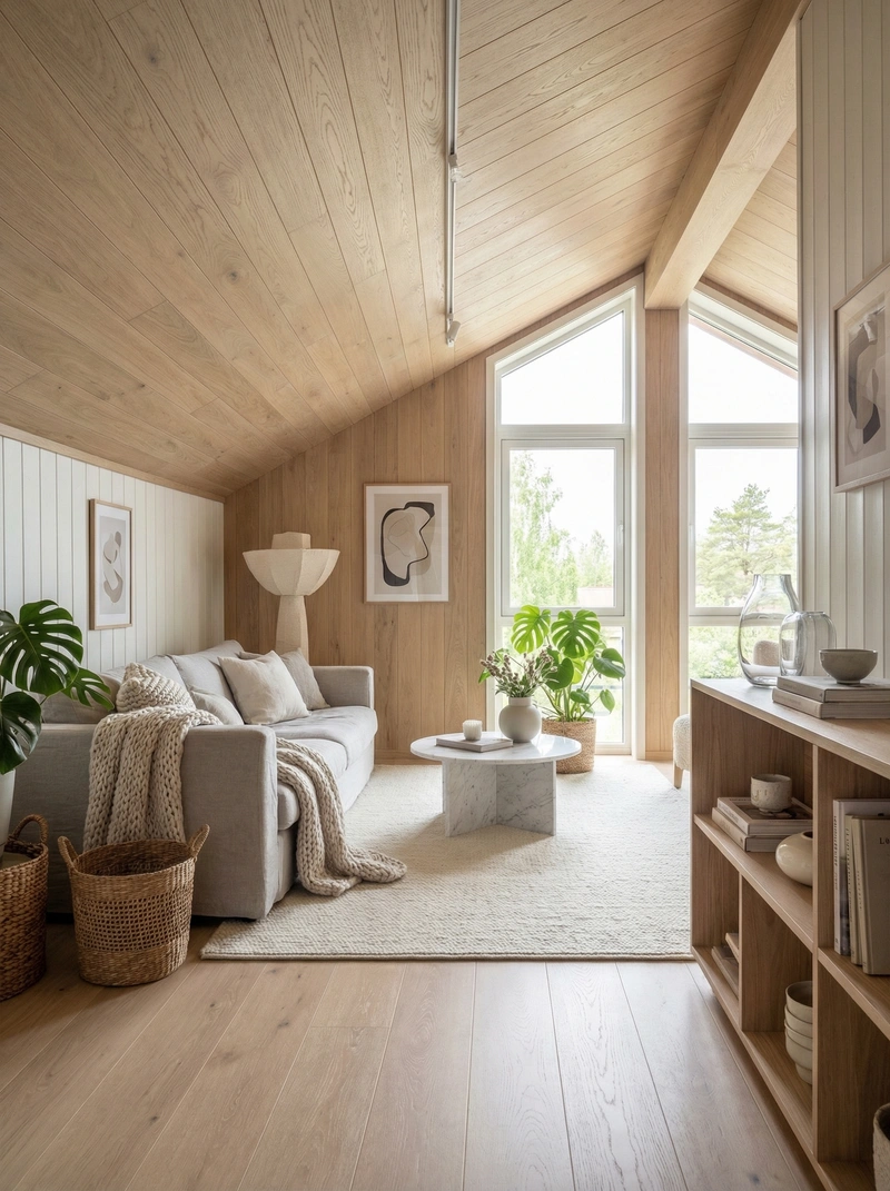 Дизайн интерьера в стиле Сканди — Гостиная от нейросети RoomGPT