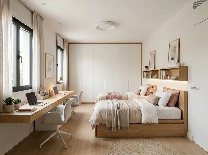 Дизайн спальни в стиле Минимализм — фото интерьера от нейросети RoomGPT