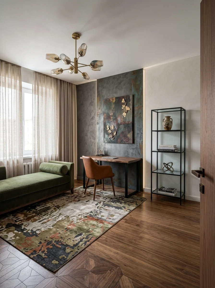Дизайн гостиной в стиле Эклектика — фото интерьера от нейросети RoomGPT