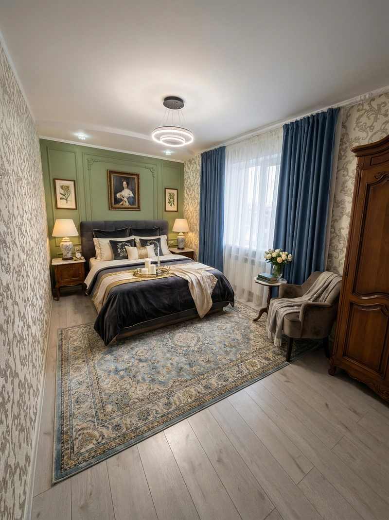 Дизайн интерьера в стиле Классика — Спальня от нейросети RoomGPT