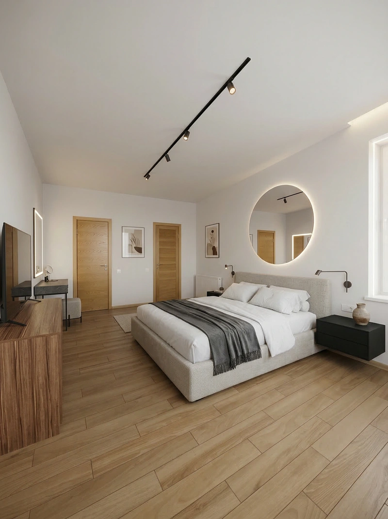 Дизайн интерьера в стиле Минимализм — Спальня от нейросети RoomGPT