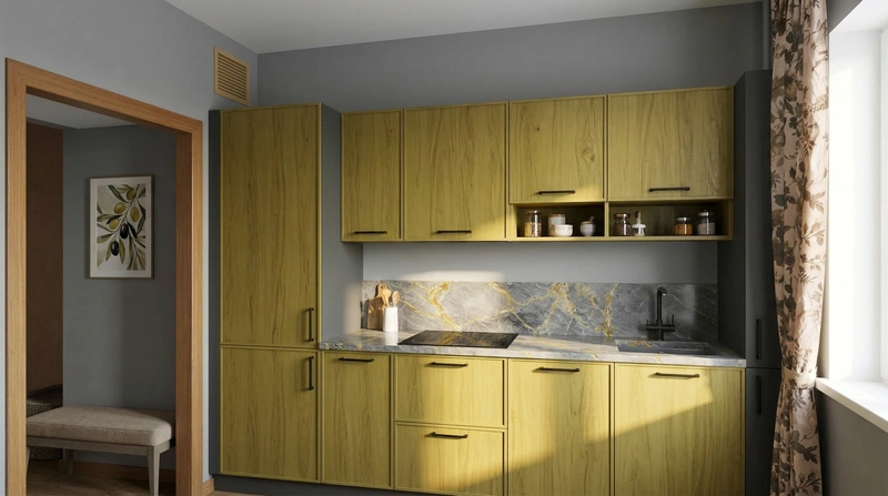 Дизайн кухни в стиле Без стиля — фото интерьера от нейросети RoomGPT