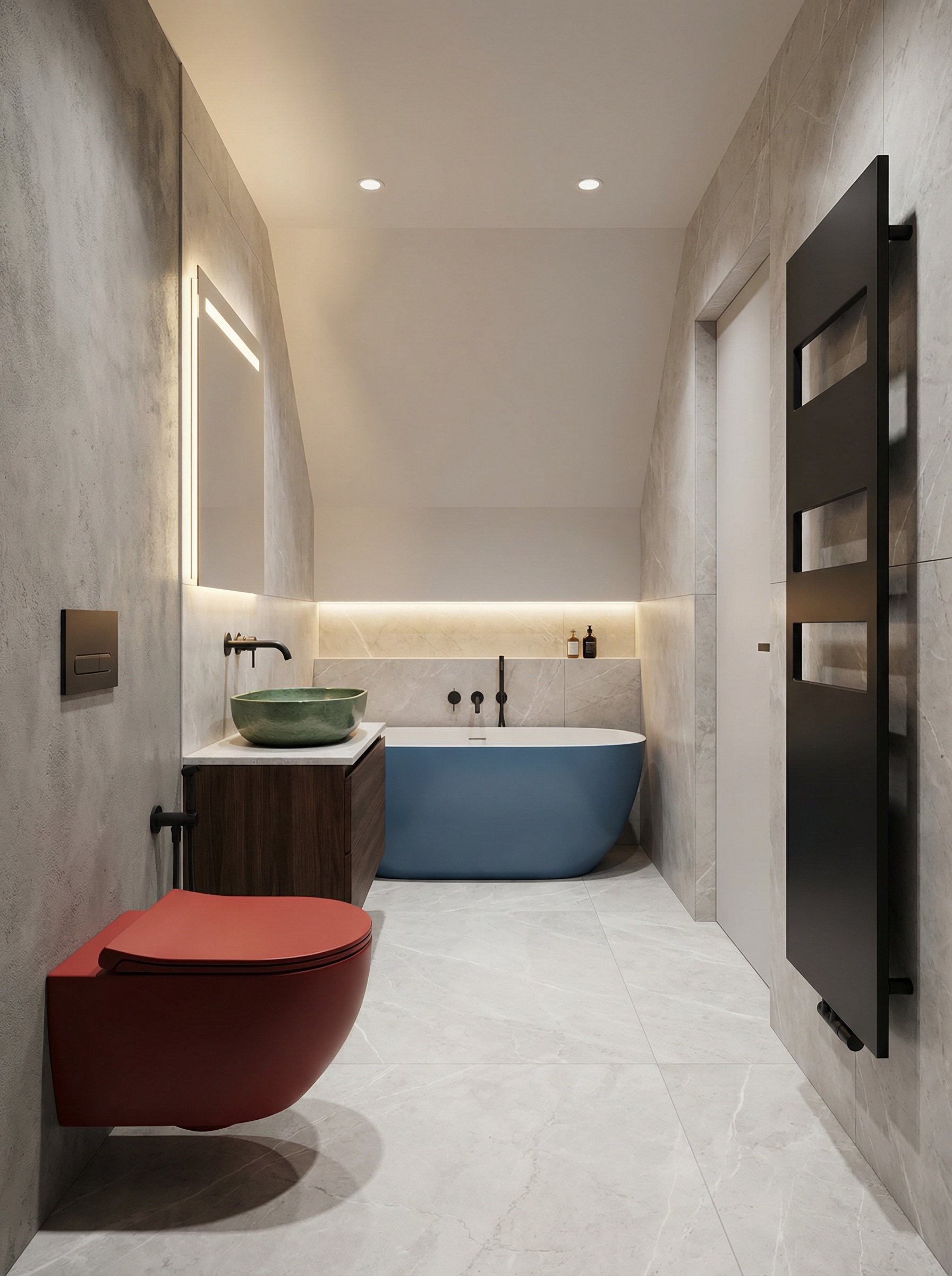 Дизайн ванной в стиле Минимализм — фото интерьера от нейросети RoomGPT