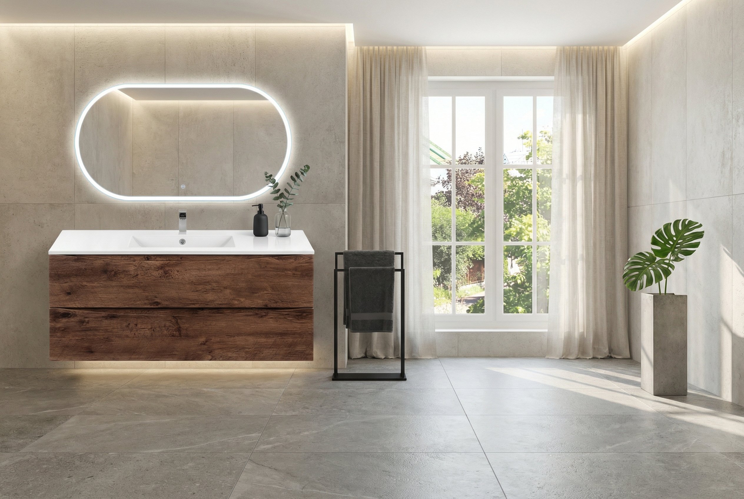 Дизайн ванной в стиле Минимализм — фото интерьера от нейросети RoomGPT