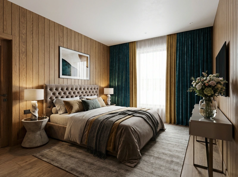 Дизайн интерьера в стиле Эклектика — Спальня от нейросети RoomGPT