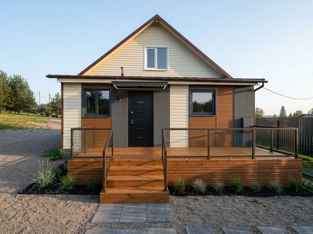 Дизайн фасада в стиле Минимализм — фото от нейросети RoomGPT