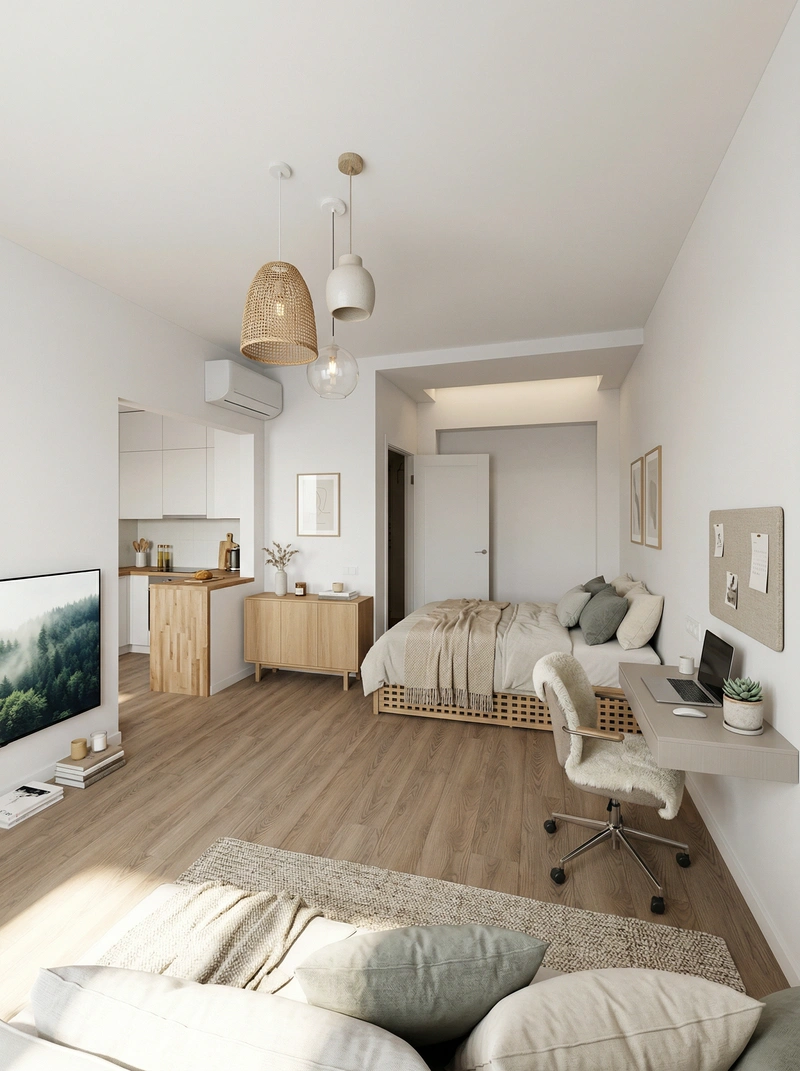 Дизайн интерьера в стиле Хюгге — Гостиная от нейросети RoomGPT