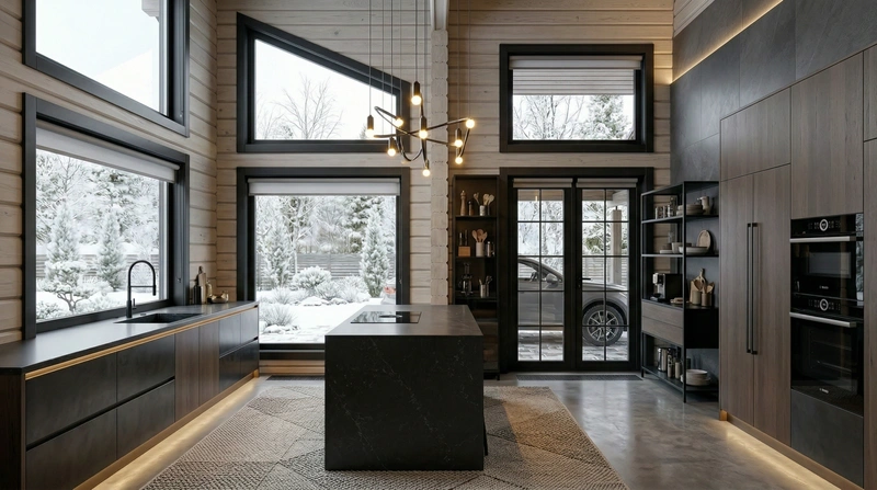 Дизайн кухни в стиле Контемпорари — фото интерьера от нейросети RoomGPT