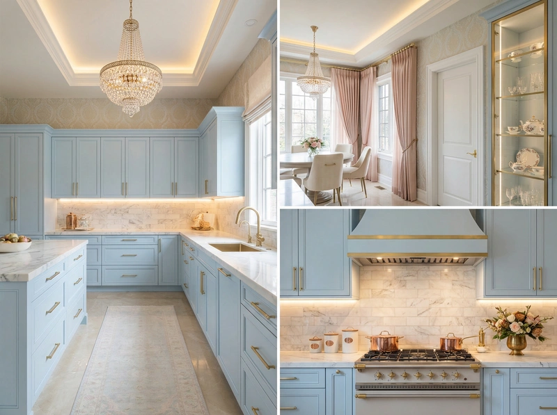 Дизайн интерьера в стиле Неоклассика — Кухня от нейросети RoomGPT