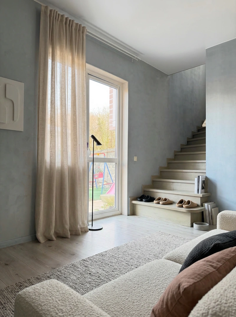 Дизайн интерьера в стиле Минимализм — Гостиная от нейросети RoomGPT