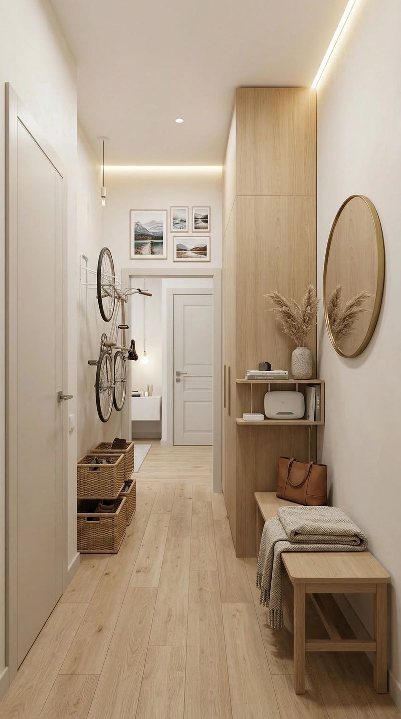 Дизайн интерьера в стиле Сканди — Прихожая от нейросети RoomGPT