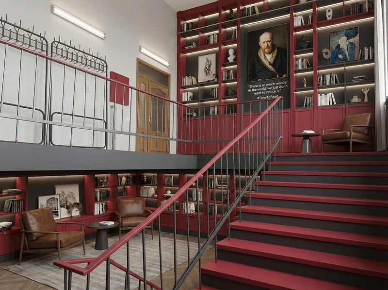 Дизайн интерьера в стиле Эклектика — Гостиная от нейросети RoomGPT