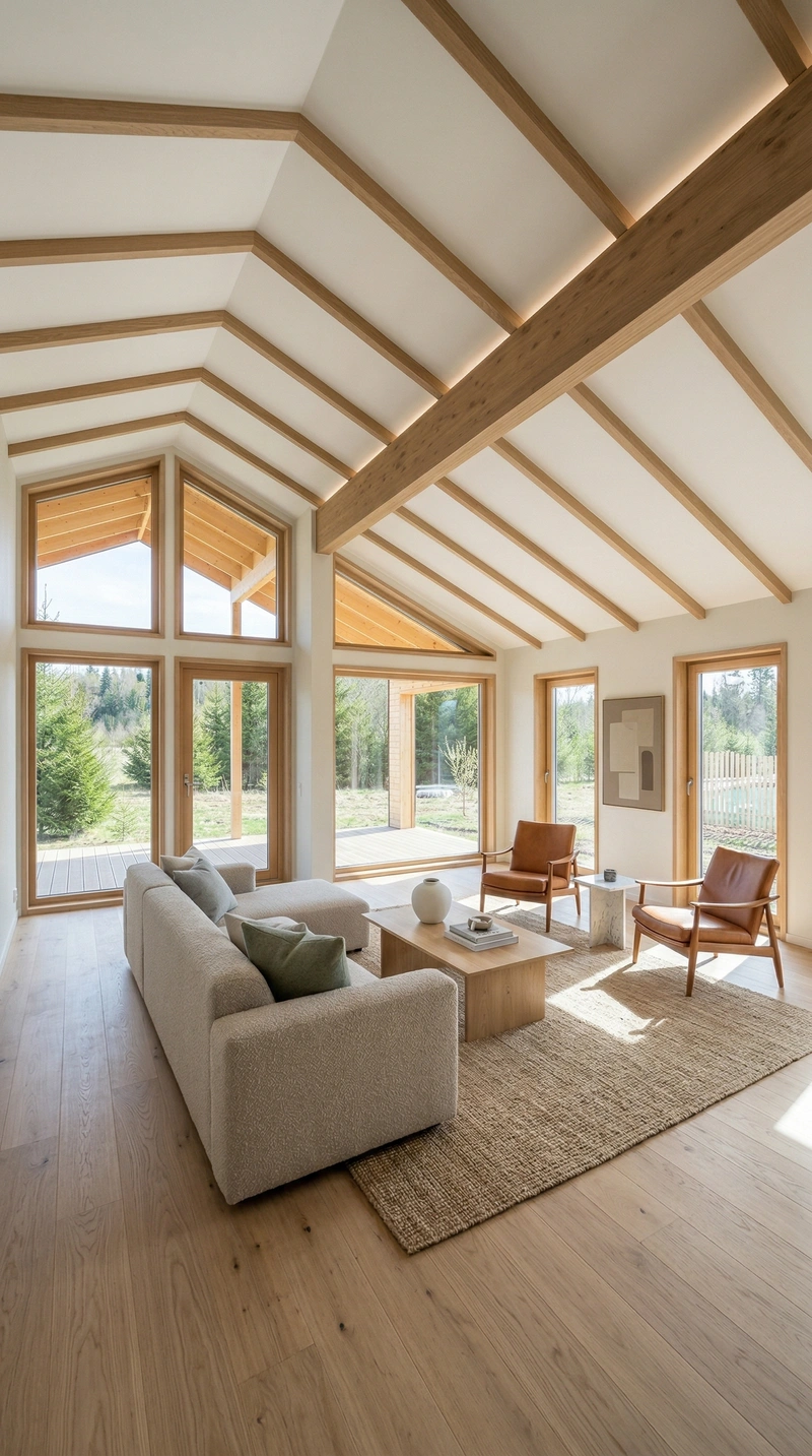 Дизайн гостиной в стиле Сканди — фото интерьера от нейросети RoomGPT