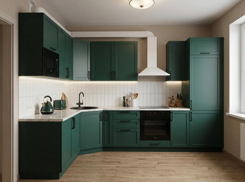 Дизайн интерьера в стиле Классика — Кухня от нейросети RoomGPT