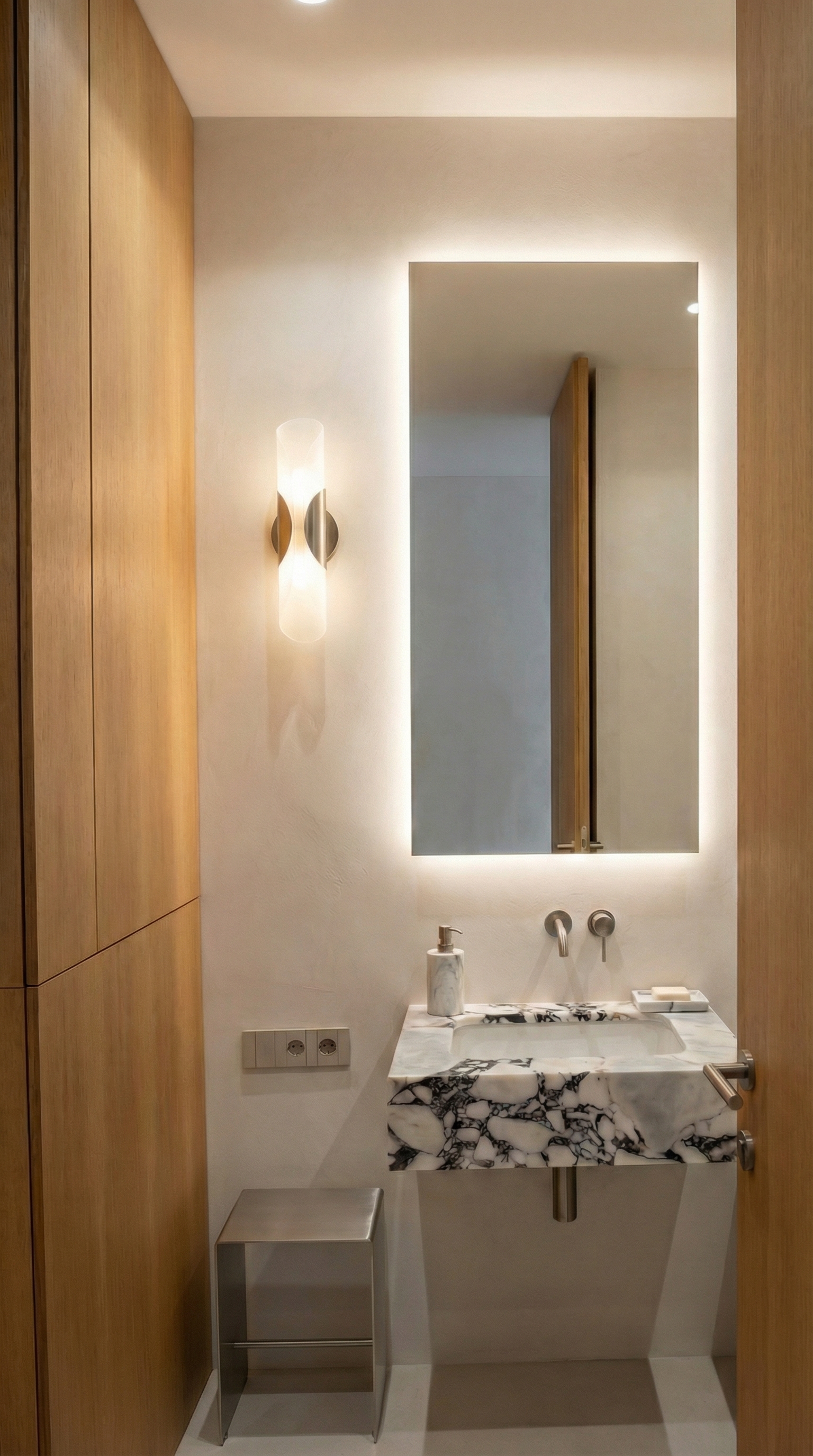 Дизайн ванной в стиле Контемпорари — фото интерьера от нейросети RoomGPT