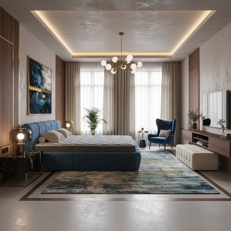 Дизайн интерьера в стиле Эклектика — Спальня от нейросети RoomGPT