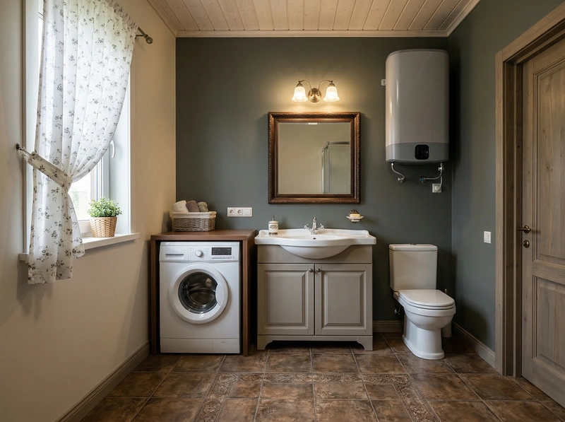 Дизайн ванной в стиле Классика — фото интерьера от нейросети RoomGPT