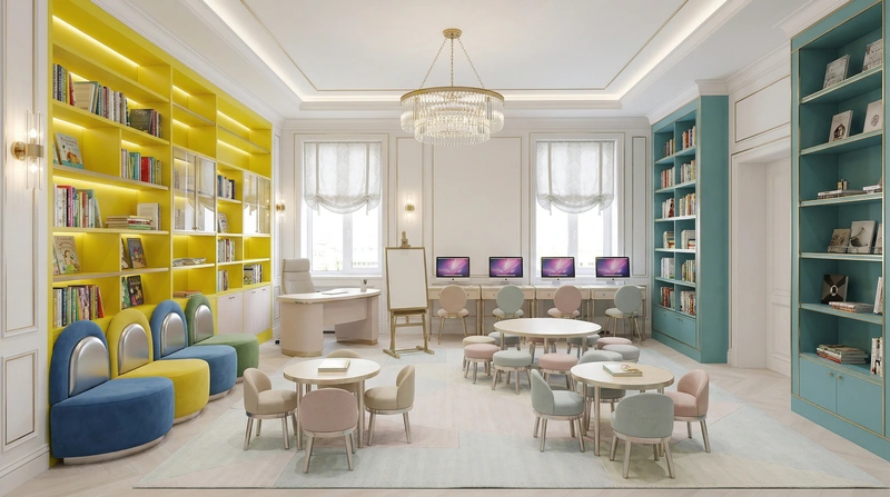 Дизайн гостиной в стиле Неоклассика — фото интерьера от нейросети RoomGPT