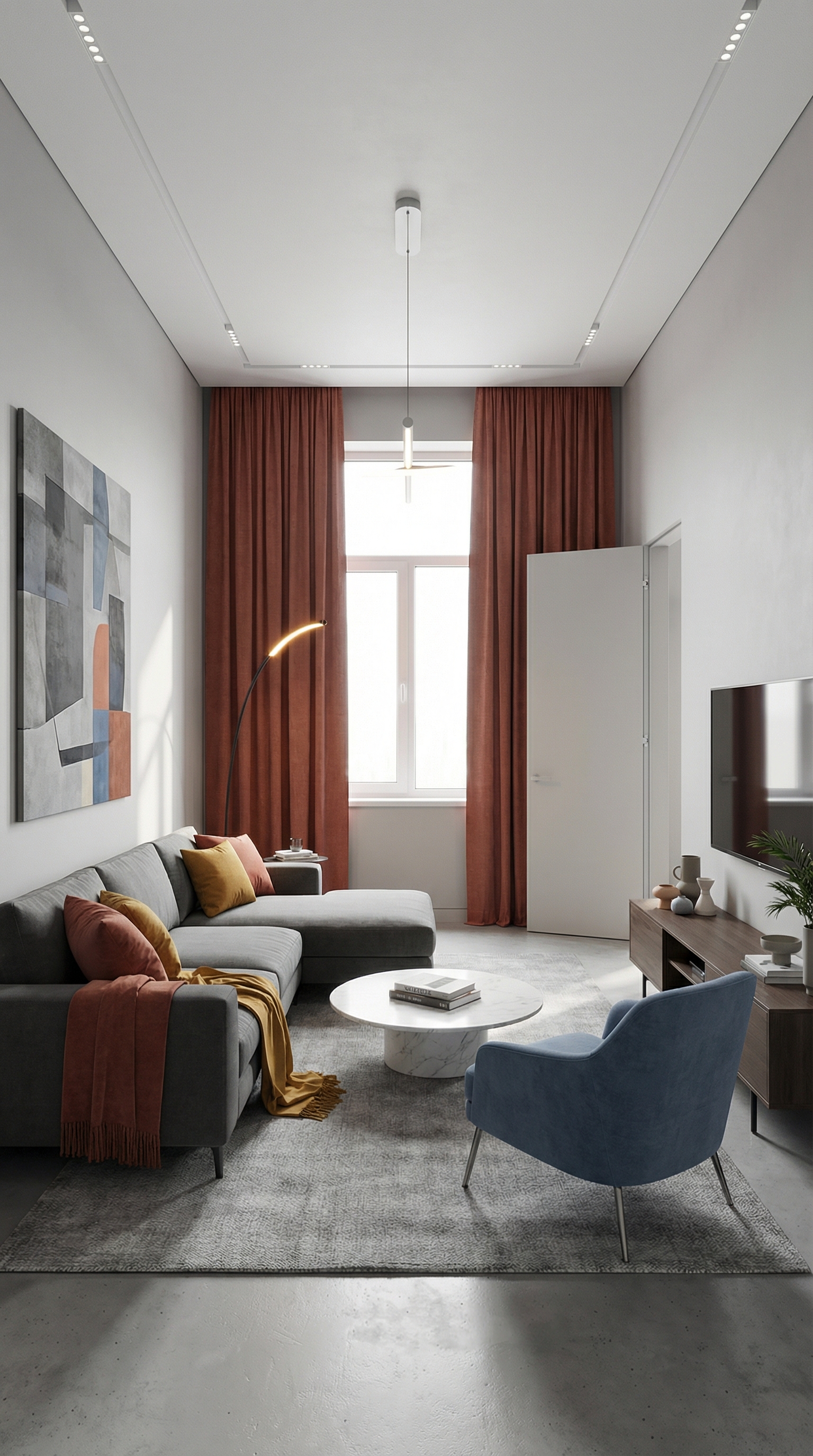 Дизайн гостиной в стиле Минимализм — фото интерьера от нейросети RoomGPT