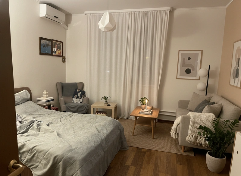 Дизайн интерьера в стиле Хюгге — Гостиная от нейросети RoomGPT