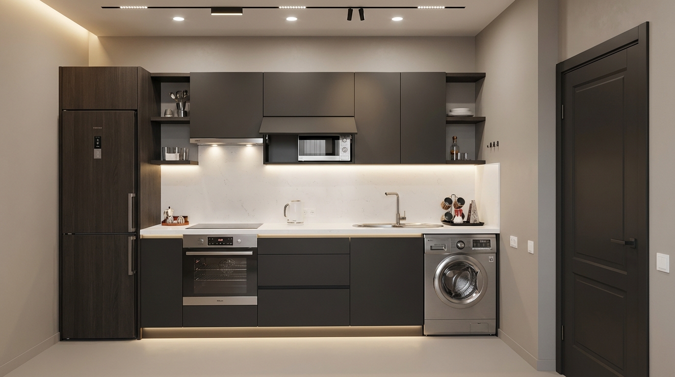 Дизайн кухни в стиле Минимализм — фото интерьера от нейросети RoomGPT