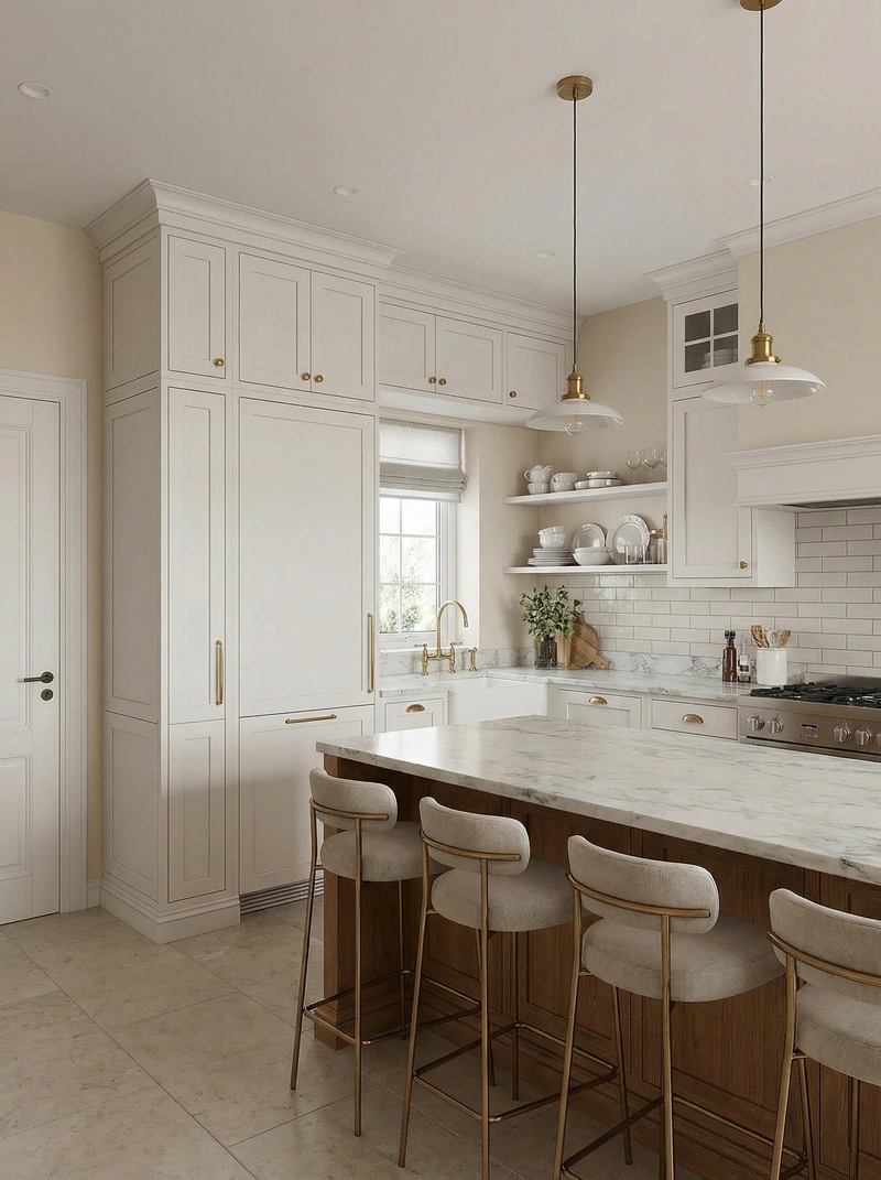 Дизайн интерьера в стиле Классика — Кухня от нейросети RoomGPT