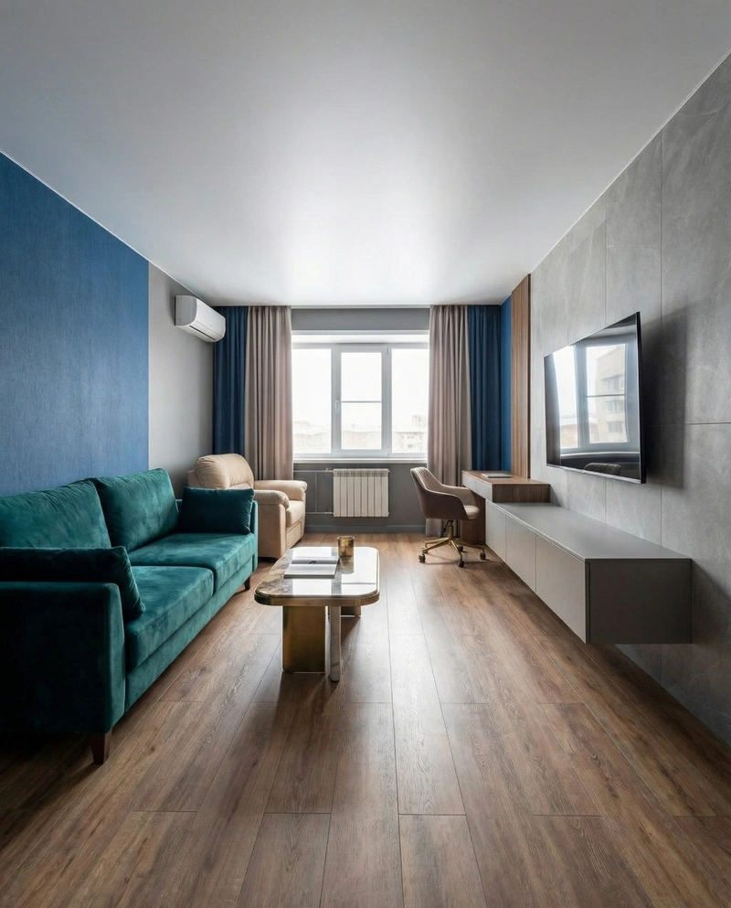 Дизайн гостиной в стиле Британский — фото интерьера от нейросети RoomGPT