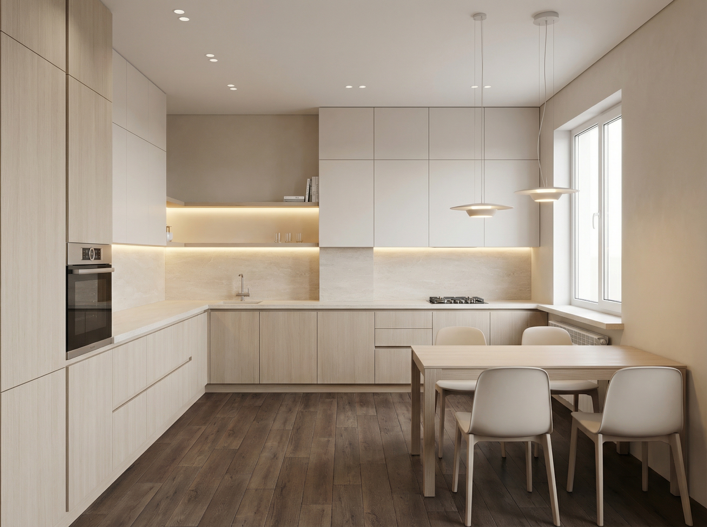 Дизайн кухни в стиле Минимализм — фото интерьера от нейросети RoomGPT