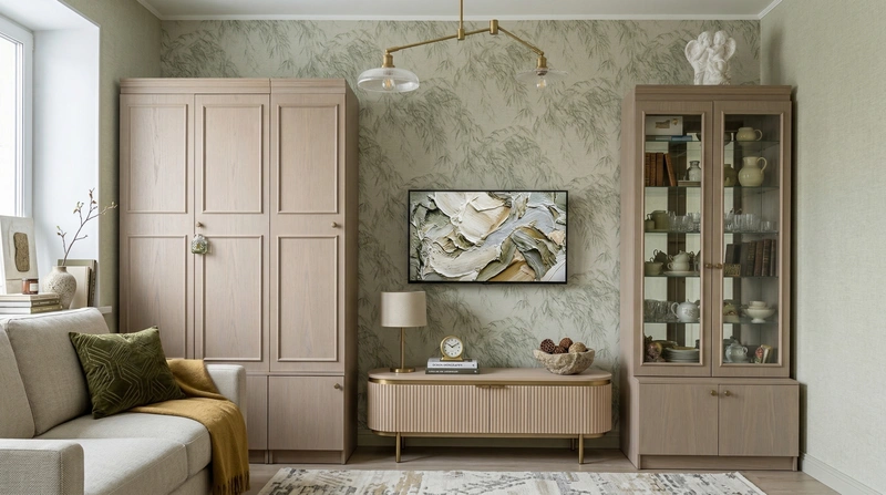 Дизайн гостиной в стиле Эклектика — фото интерьера от нейросети RoomGPT