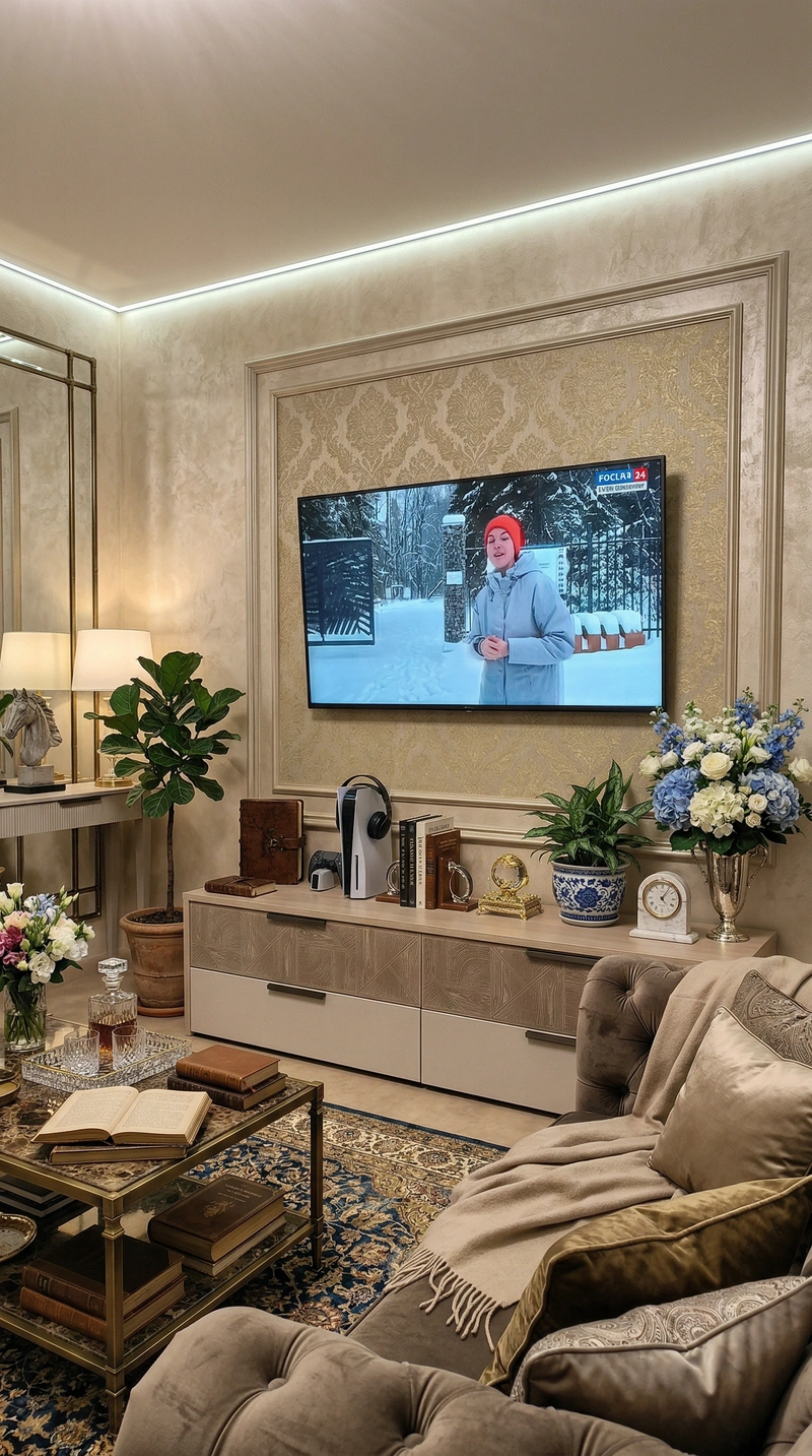 Дизайн интерьера в стиле Классика — Гостиная от нейросети RoomGPT