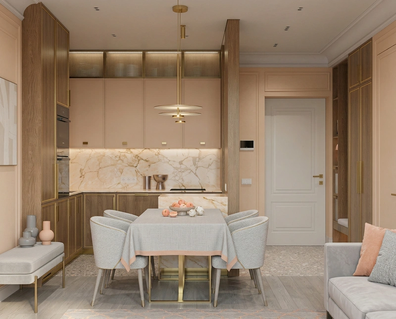 Дизайн гостиной в стиле Контемпорари — фото интерьера от нейросети RoomGPT