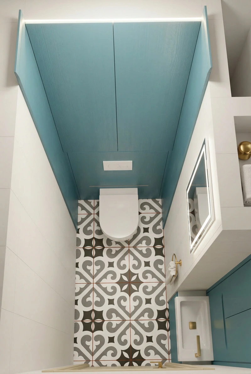 Дизайн интерьера в стиле Минимализм — Ванная от нейросети RoomGPT