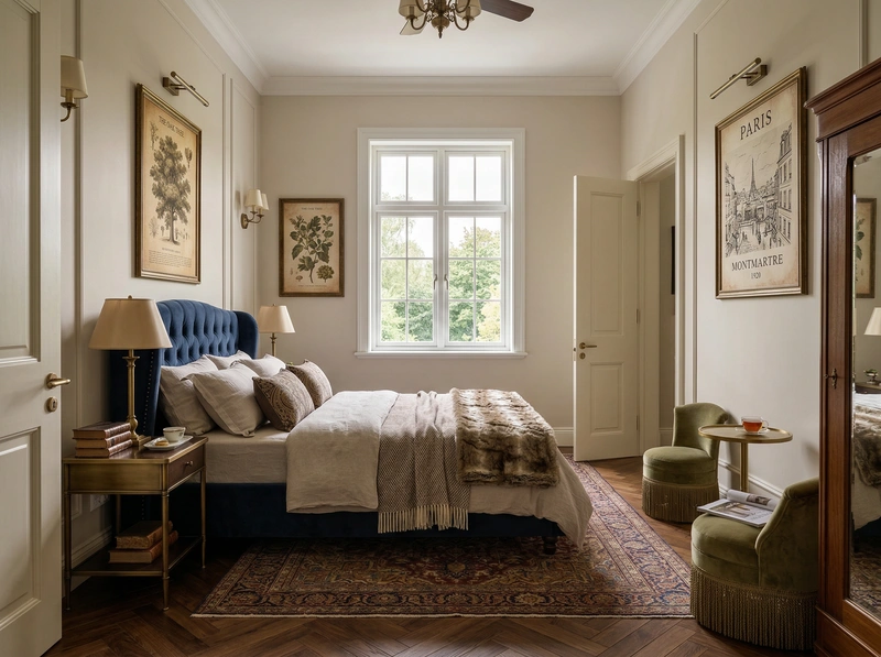 Дизайн интерьера в стиле Классика — Спальня от нейросети RoomGPT