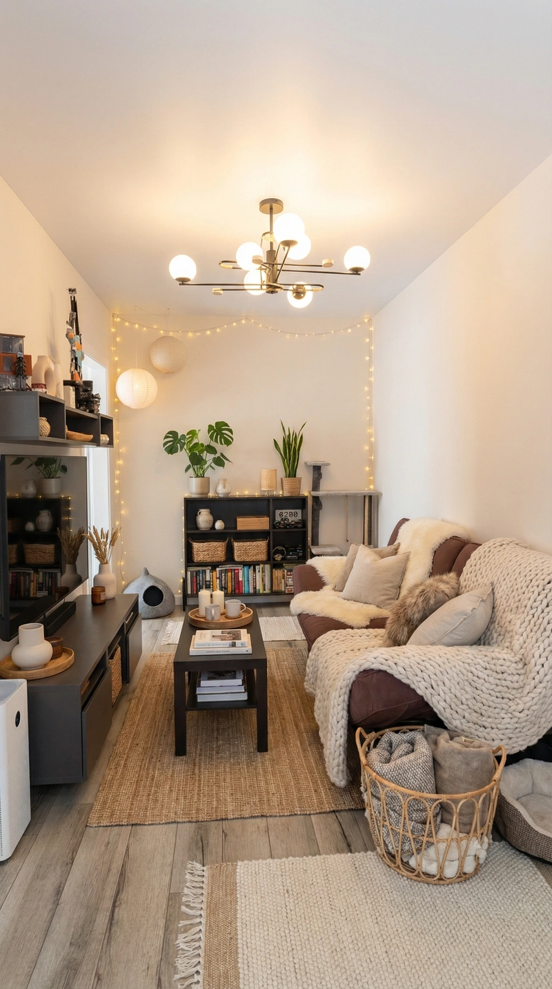 Дизайн интерьера в стиле Хюгге — Гостиная от нейросети RoomGPT