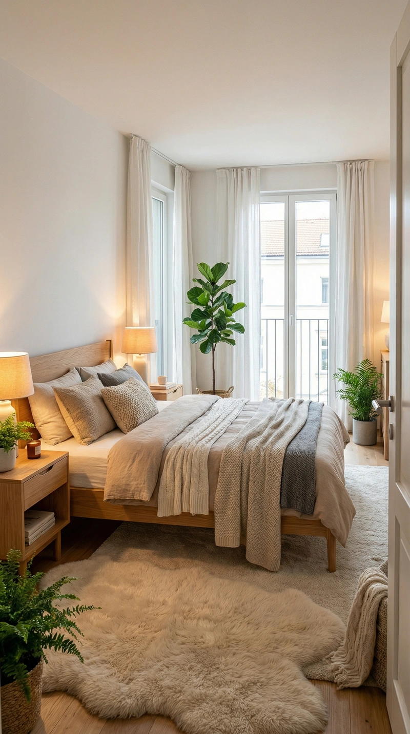 Дизайн интерьера в стиле Хюгге — Спальня от нейросети RoomGPT