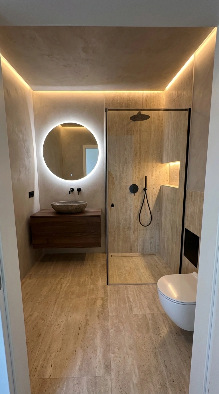 Дизайн ванной в стиле Минимализм — фото интерьера от нейросети RoomGPT