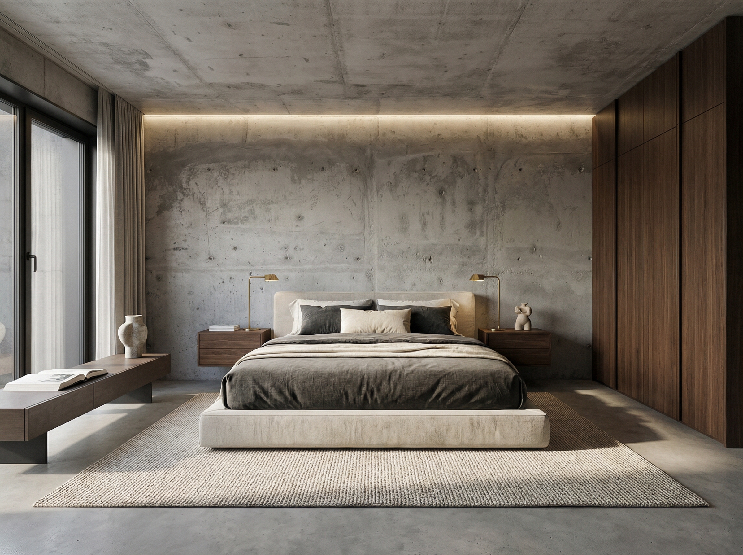 Дизайн спальни в стиле Минимализм — фото интерьера от нейросети RoomGPT