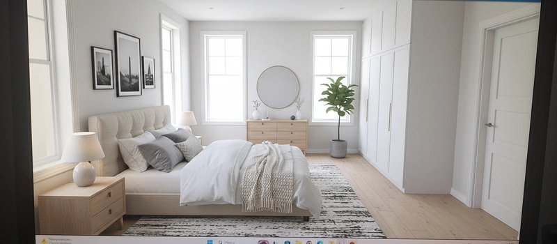 Дизайн интерьера в стиле Сканди — Спальня от нейросети RoomGPT