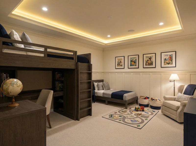 Дизайн интерьера в стиле Классика — Детская от нейросети RoomGPT