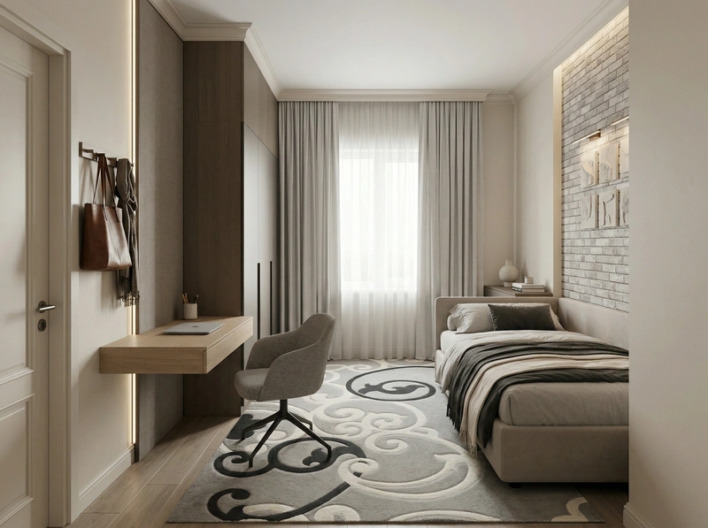 Дизайн спальни в стиле Минимализм — фото интерьера от нейросети RoomGPT
