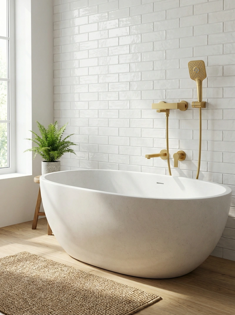 Дизайн интерьера в стиле Сканди — Ванная от нейросети RoomGPT