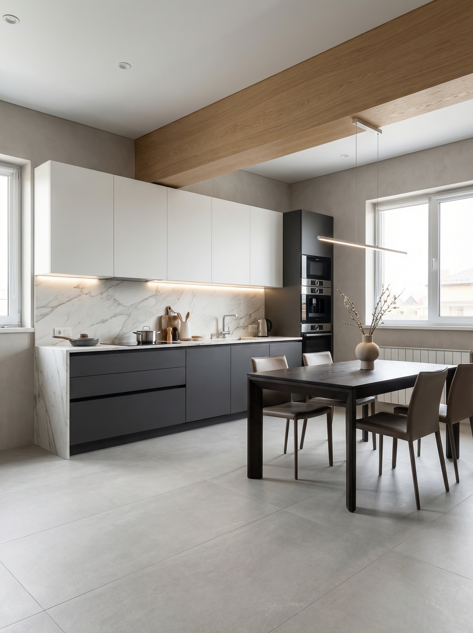 Дизайн кухни в стиле Минимализм — фото интерьера от нейросети RoomGPT